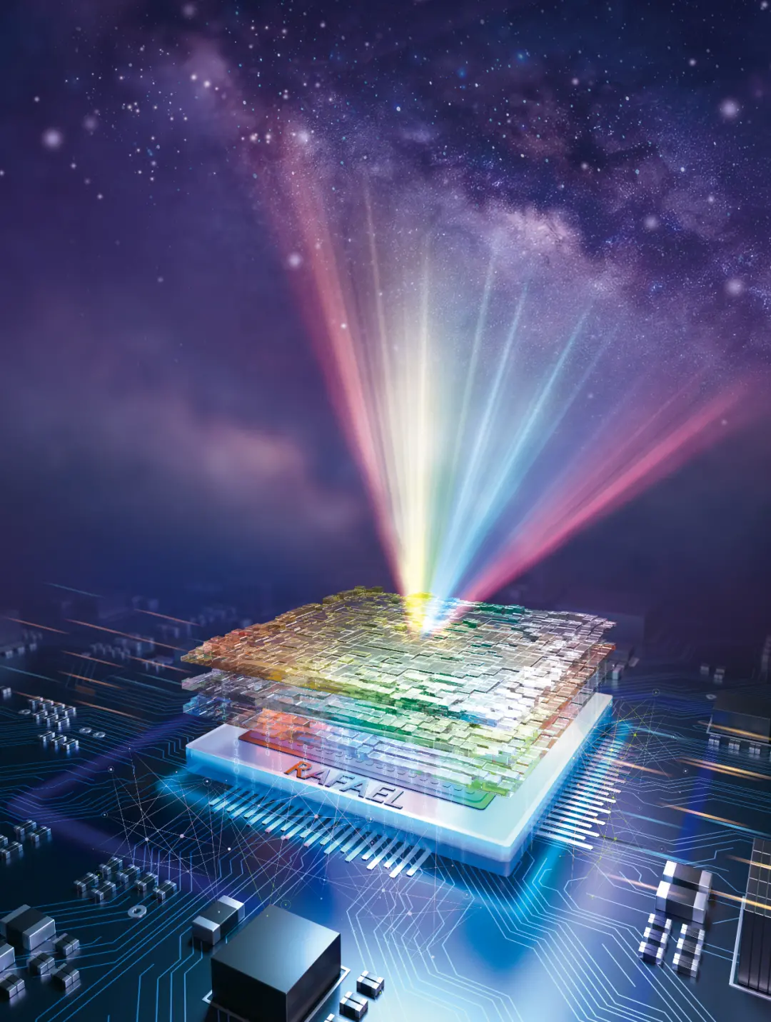 “玉衡”光譜成像芯片概念圖。圖片來(lái)源：清華大學(xué)